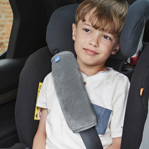 COOLBEBE Seat Belt Pillow for Kids Extra Soft Toddler Travel Pillow for Car Seat Universal Carseat Strap Cushion Pads for Childs Baby People Adults Grey - Image 3