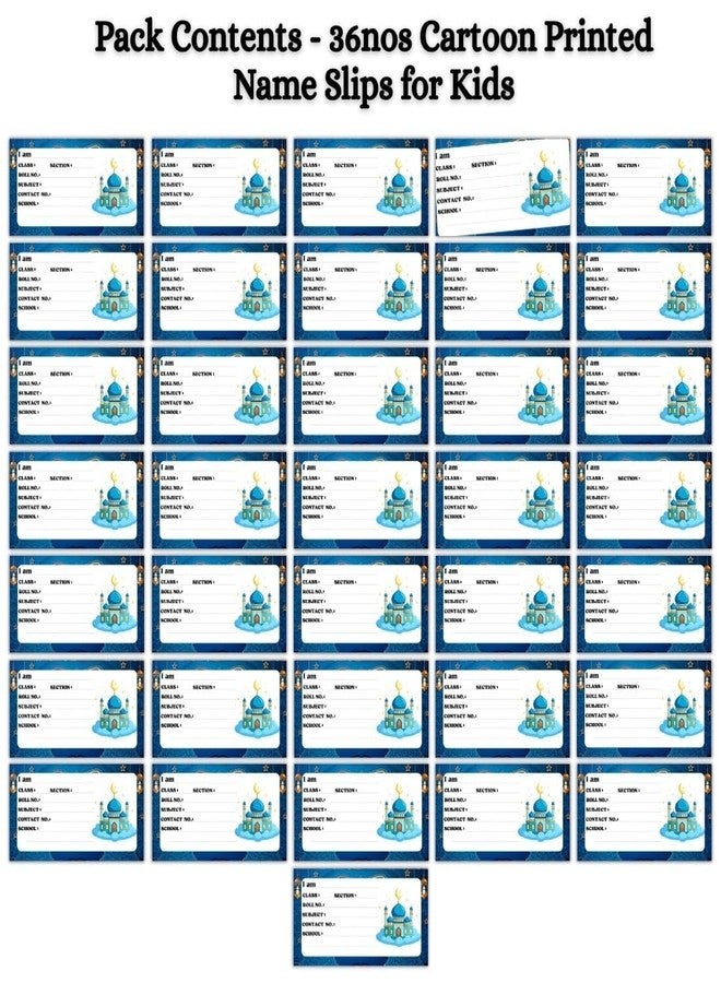 AanyaCentric 36nos Name Sticker for Kid | 4 x 2 inch | Self Fill in Sticky Labels for Book Register Copy - Image 2