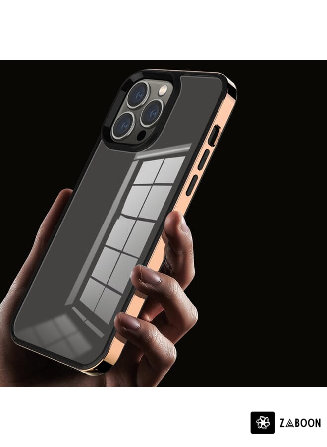 Zaboon Protective Case For iPhone 13 Pro Max 3 in 1 Electroplated Frame Phantom - Image 1