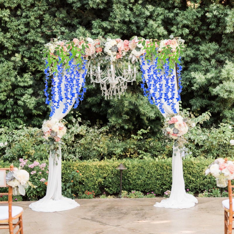 ZEBMOON 24Pack Royal Blue Wisteria Hanging Flowers  Royal Blue 3.77 Ft Fake Hanging Flowers  Royal Blue Artificial Wisteria Garland  Royal Blue Wisteria Flower Vines  Wisteria Backdrop  Wisteria Flowers Decor - Image 5