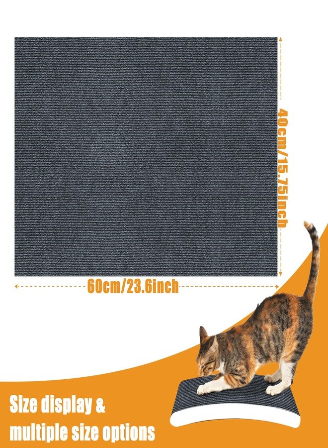 ALEIFLE cat Scratching mat Self-Adhesive, Trimmable Furniture Protector for Couch, Sofa, Wall & Cat Trees - Durable Scratch Pad with Nano Tape, DIY Climbing Carpet for Indoor Cats(Dark Grey, 23.6"x15.8") - Image 2