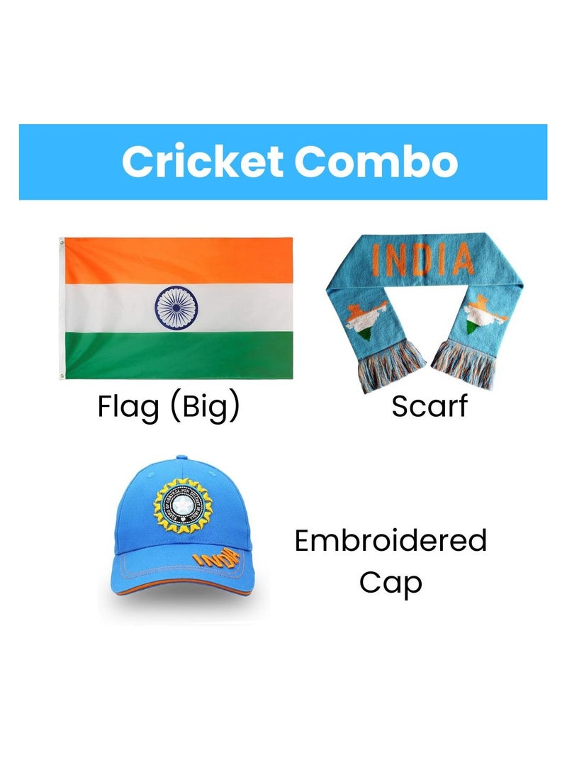PRINTSHOP4ME - India Scarf,Cap&Flag-Perfect For Sports Fans,Celebrations National Event&Celebration Accessories Show Your Support India - Image 1