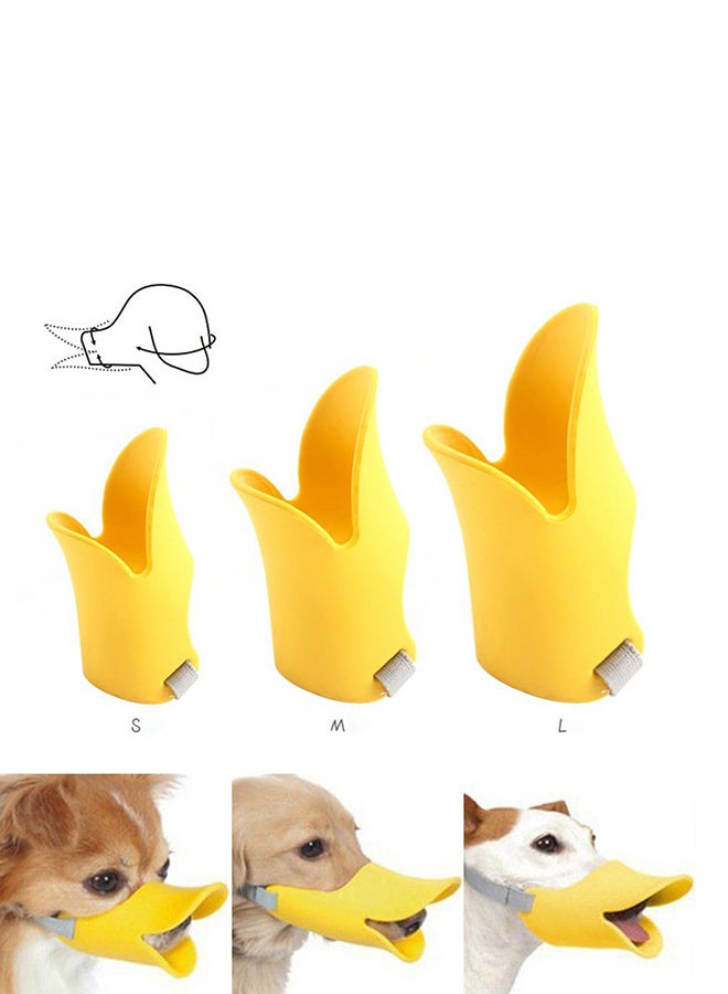 OUTAD Anti-Bite Silicone Muzzle Mouth Mask Yellow Largeyard - Image 2