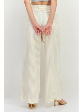 Women Regular Fit Stripe Wide Leg Pants, Off White - pzsku/ZF0FD4185B9DCF8B27809Z/45/_/1739455647/9cf6cab1-192f-4a75-a8ef-c768aa0d7f94