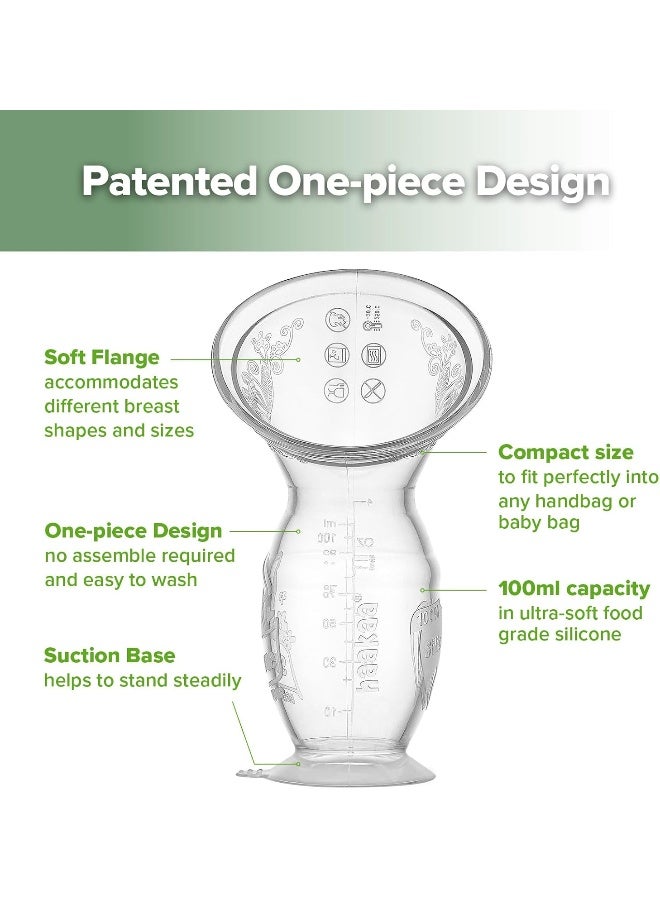 هاكا Haakaa Manual Silicone Breast Pump with Suction Base and Silicone Lid Set - Image 4