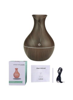 hanso Mini Humidifier USB Aroma Diffuser Mini Ultrasonic Atomizer - Portable and Stylish Essential Oil Diffuser for Home and Office, 5v, 3w, 200ml (Brown)