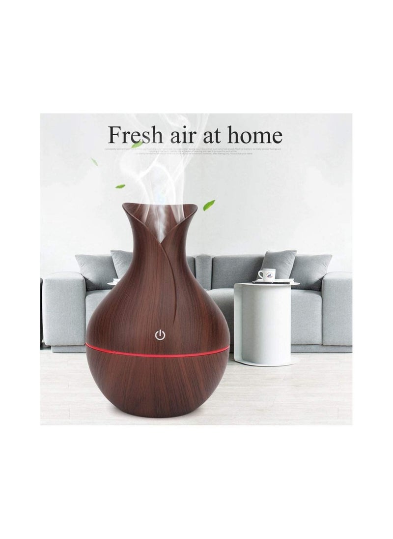 Generic - hanso Mini Humidifier USB Aroma Diffuser Mini Ultrasonic Atomizer - Portable and Stylish Essential Oil Diffuser for Home and Office, 5v, 3w, 200ml (Brown) - Image 1