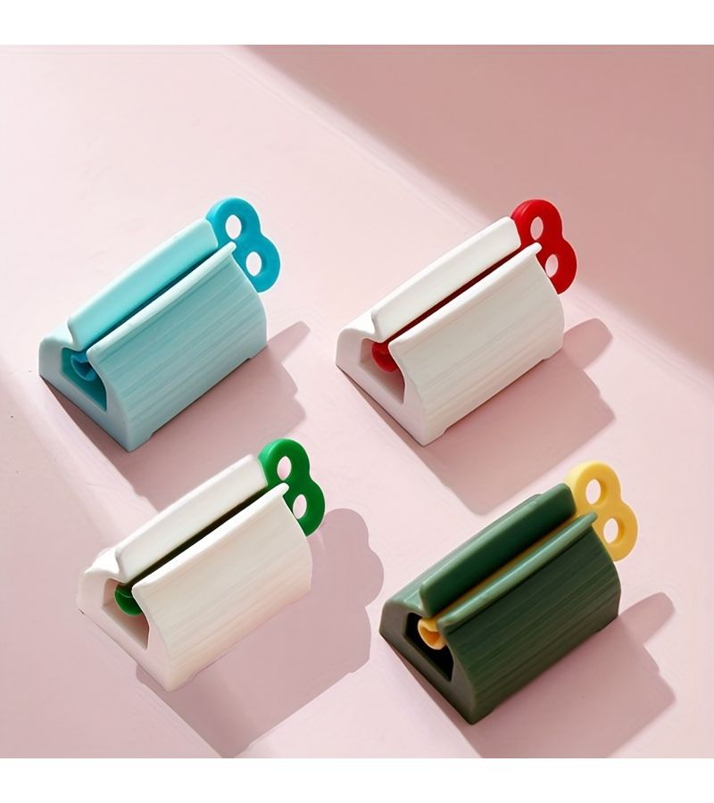 Color Mix Rolling Toothpaste Squeezer Stand Manual Tube Dispenser Bathroom Organizer - Image 5