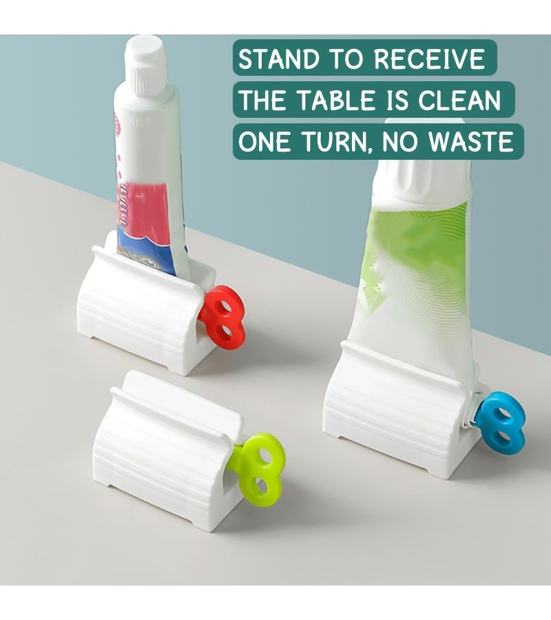 Color Mix Rolling Toothpaste Squeezer Stand Manual Tube Dispenser Bathroom Organizer - Image 4