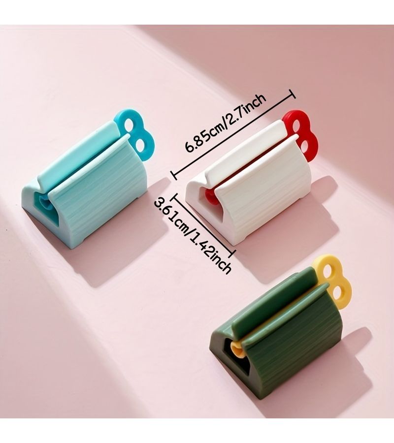 Color Mix Rolling Toothpaste Squeezer Stand Manual Tube Dispenser Bathroom Organizer - Image 2