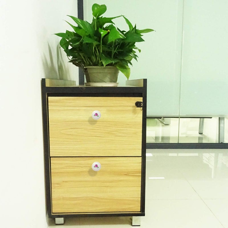 yueton 6Pcs 1-1/2 inch Hand Painted Ceramic Knobs Kitchen Cabinet Retro Vintage Door Drawer Handles Pulls for Dresser Cupboard Wardrobe (Pink Rose) - Image 5