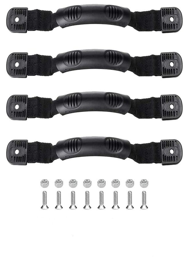 KEGOBA 4PCS Kayak Carry Handles, Sturdy Canoe Boat Handle with Screws for Ocean Kayak Emotion Kayaks Luggage Outdoor Sport Canoe Handle Kayak Parts Black - Image 1