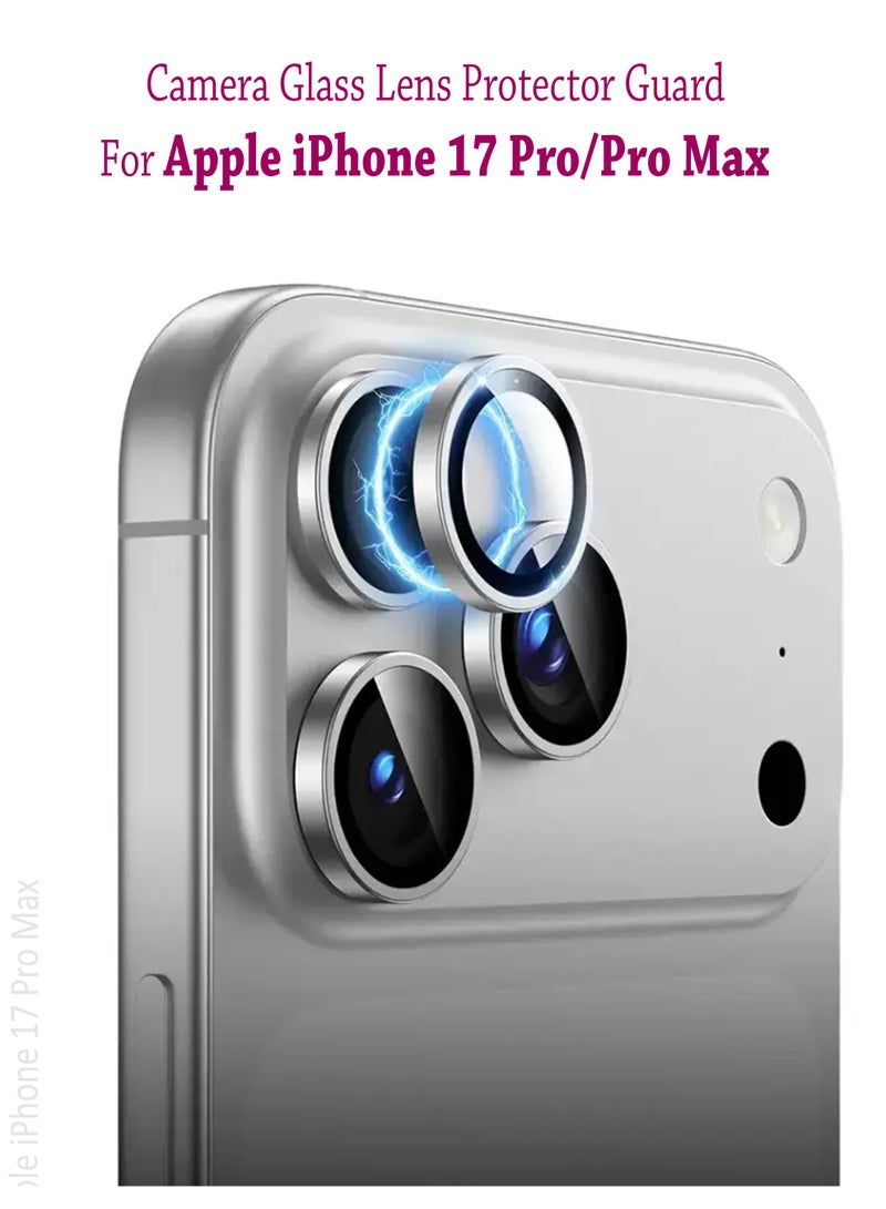 ولديك واقي عدسة كاميرا iPhone 17 Pro وPro Max زجاج مقوى 9H مقاوم للخدش عالي الوضوح فائق النحافة مع حواف ألومنيوم وغطاء معدني فردي مناسب للاستخدام اليومي والهدايا - Image 1