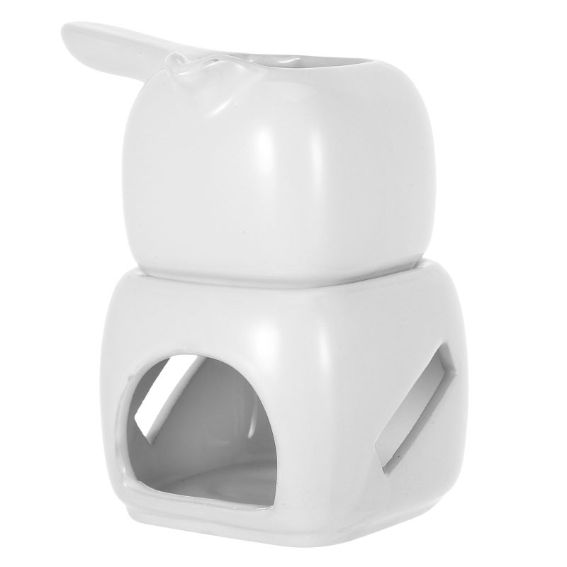 Chocolate Melting Pot White Ceramic Material Cheese Warmer Tiny Pot Porcelain Fondue Melting Dish Chocolate Melter Bowl Furnace - Image 5