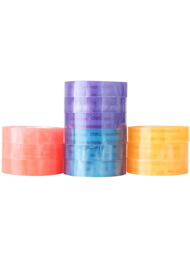 Deli 12-Piece Color Tapes 12mm Width