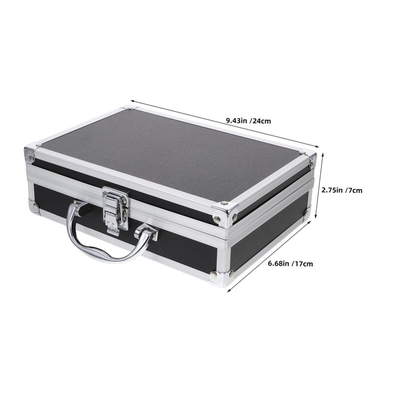 Aluminum Alloy Hard Shell Tool Case Portable Multifunctional Briefcase for Storage Organizer - Image 3