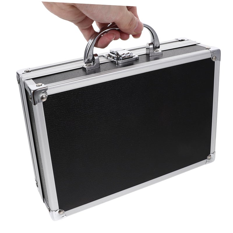 Aluminum Alloy Hard Shell Tool Case Portable Multifunctional Briefcase for Storage Organizer - Image 5