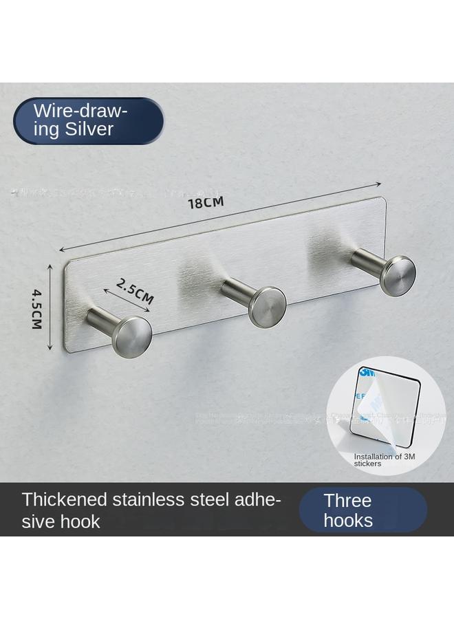 الأزرق جي دبليو خالية من الثقب الفولاذ المقاوم للصدأ خطاف فطر دائري خطاف لاصق متعدد الوظائف خلف باب الحمامات - Image 1
