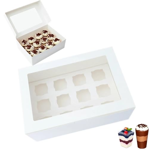 JRWTY Dessert Shooter Boxes, 6-Pack, Holds 12 Count 5 oz Dessert Shooters, Food-Grade Carrier Containers - Image 1