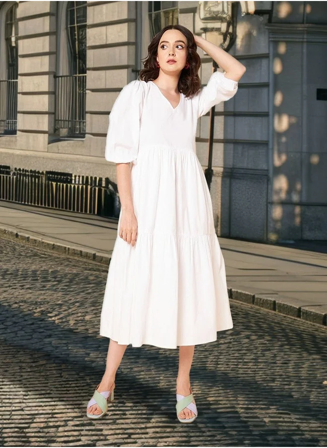 هاي ستار Women White Dress