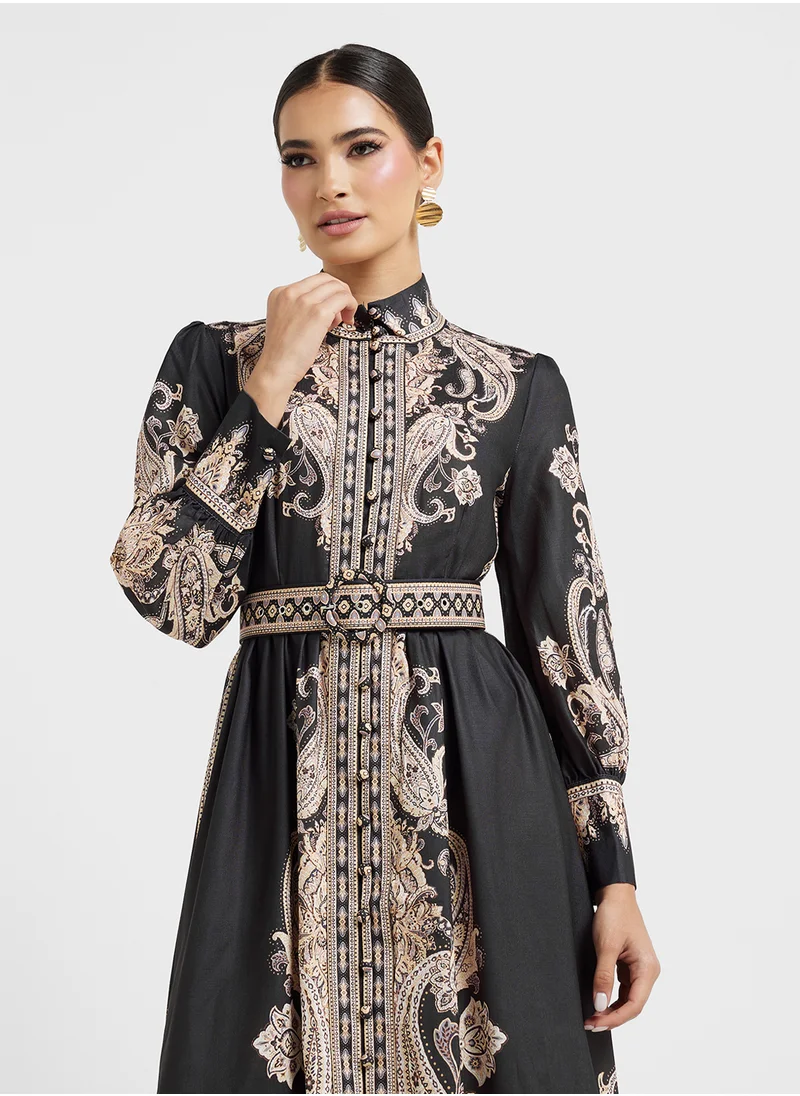 Khizana Abstract Print Dress