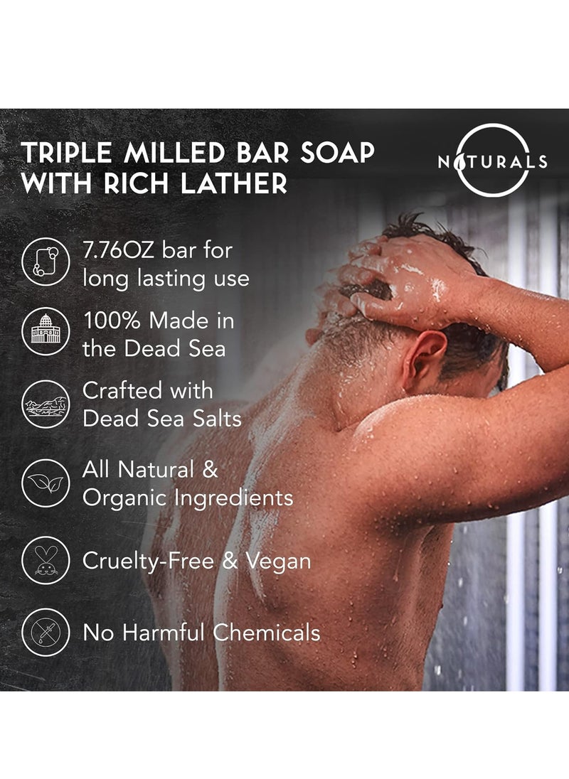 O Naturals O Naturals Bar Soap for Men - 3-Pcs Mens Soap Bar - Natural Soap - Mens Soap - Body Men Soap Bars - Natural Soap for Men - Organic Men's Soap Bars - Exfoliating Bar Soap - African Black,Cedarwood,Mint  - Image 5