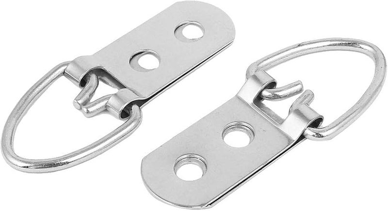 حامل إطار الصورة المعدني ذو النغمة الفضية بحلقة D مزدوجة الفتحات، 200 قطعة - Image 2