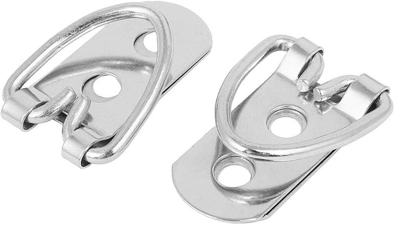 حامل إطار الصورة المعدني ذو النغمة الفضية بحلقة D مزدوجة الفتحات، 200 قطعة - Image 3