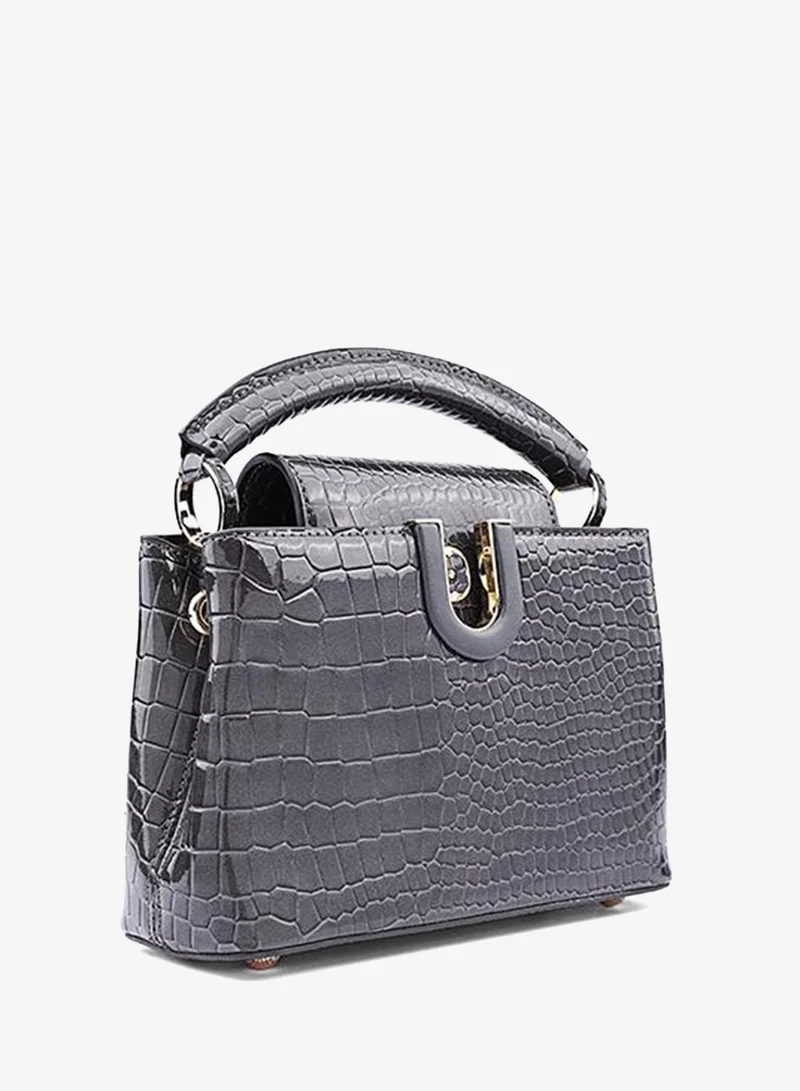Cuple Grey Minimal Square Clutch for Women | Best Price UAE