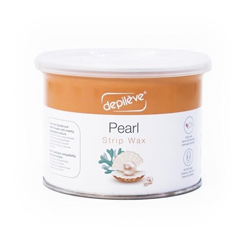 Depileve شمع إزالة الشعر من ديبيليف - شمع لؤلؤي للجسم بالكامل - مثالي للبشرة الجافة المتقشرة - حبيبات شمع ناعمة ولطيفة - شمع مرطب - 14 أونصة