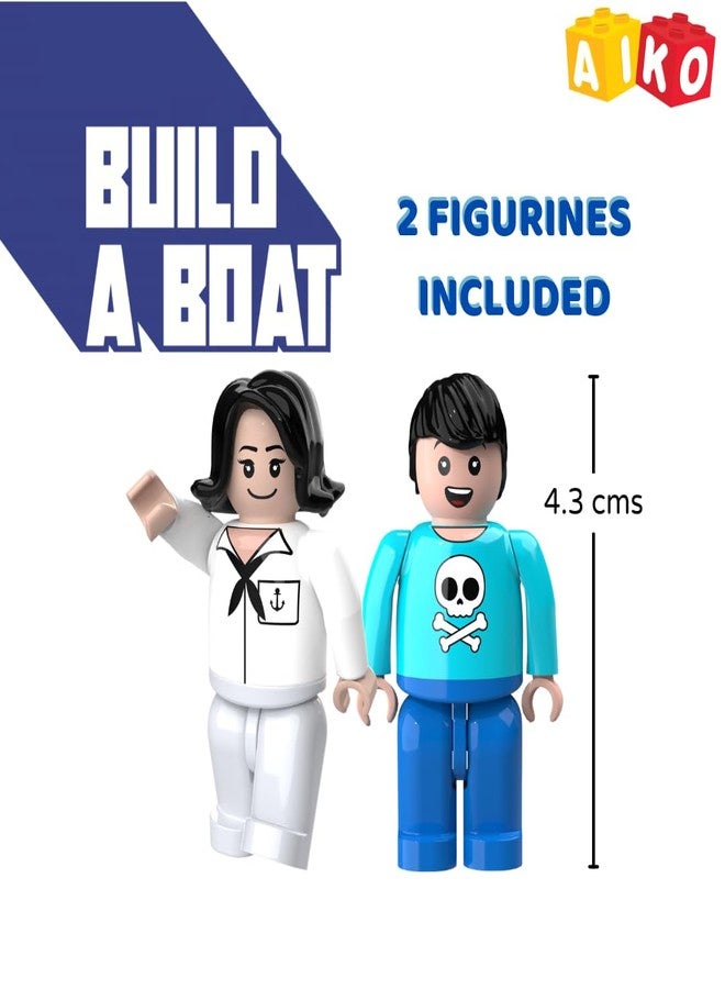 AIKO Build-a-Boat Blocks Set | Multi-Color ABS Plastic Construction Toy | STEM Learning & Creativity for Kids 4+ | Build Series Blocks Set - Image 3