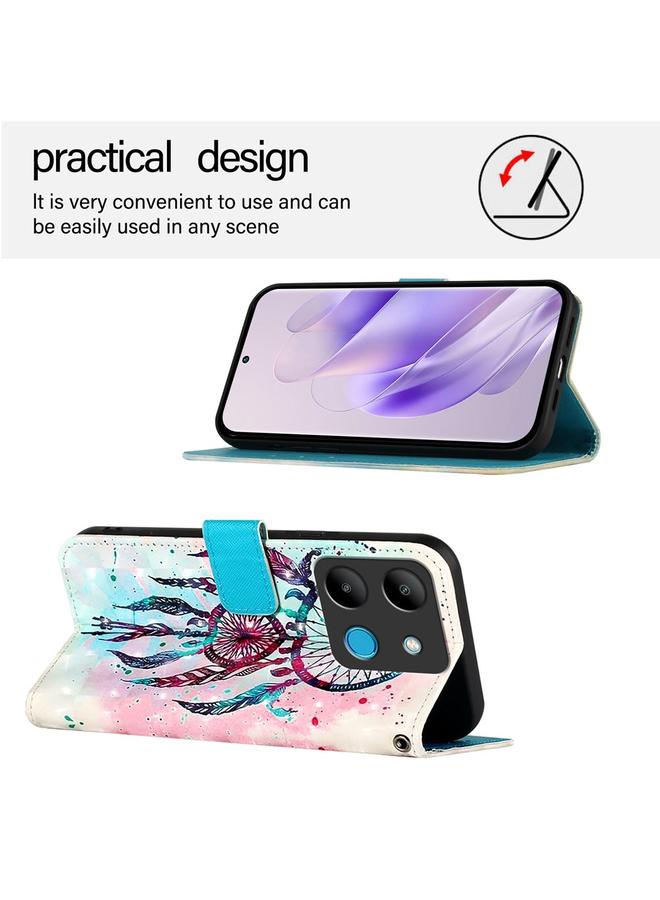 Zaboon Case For Infinix Smart 7 HD / Smart 7 India 3D Painting Horizontal Flip Leather Phone Case - Image 3