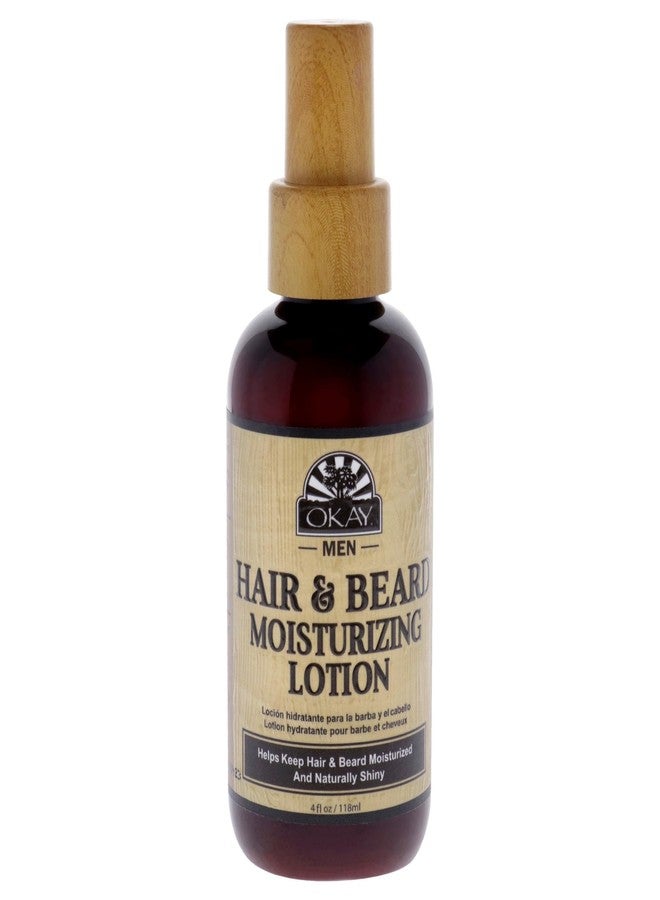 OKAY for MEN Beard and Hair Moisturizing Lotion - Beard Care Moisturizer Cream for Men, Conditioner with Shea Butter, Detangler, Hydration for Dry Hair - 4 fl oz (Pack of 1) - Image 1
