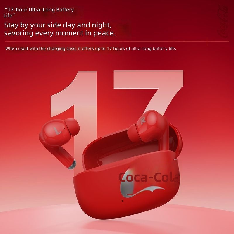 Coca-Cola T65Pro True Wireless Earbuds - Bluetooth 6.0, ANC Noise Cancellation, In-Ear, for Sports & Gaming (Gift) - Image 3