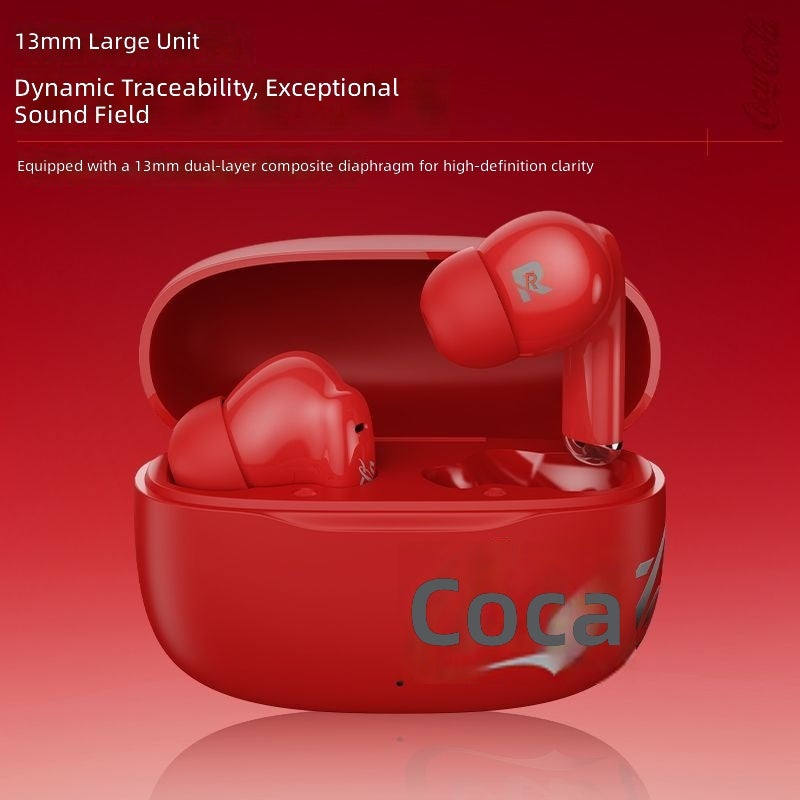 Coca-Cola T65Pro True Wireless Earbuds - Bluetooth 6.0, ANC Noise Cancellation, In-Ear, for Sports & Gaming (Gift) - Image 2