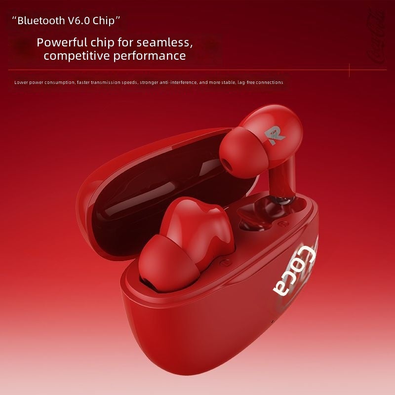 Coca-Cola T65Pro True Wireless Earbuds - Bluetooth 6.0, ANC Noise Cancellation, In-Ear, for Sports & Gaming (Gift) - Image 4