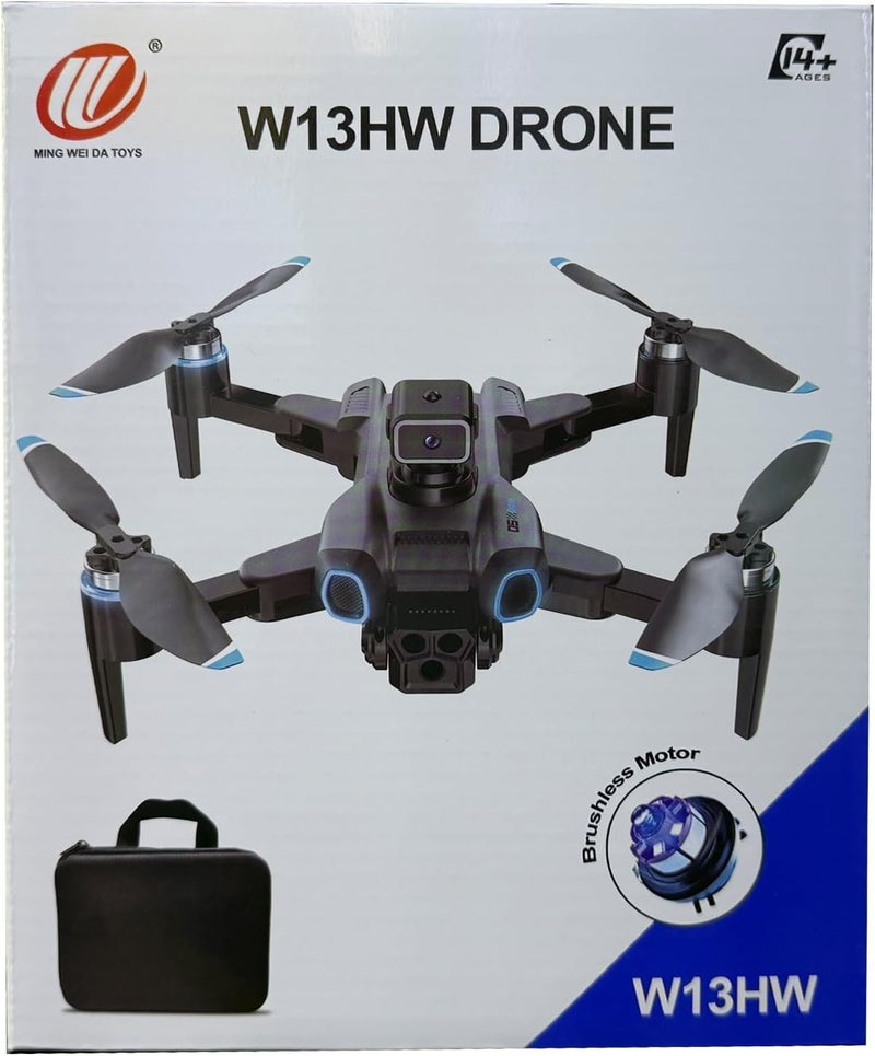 W13HW 2.4GHz Remote Control Drone without Camera, Black/Blue - Image 1