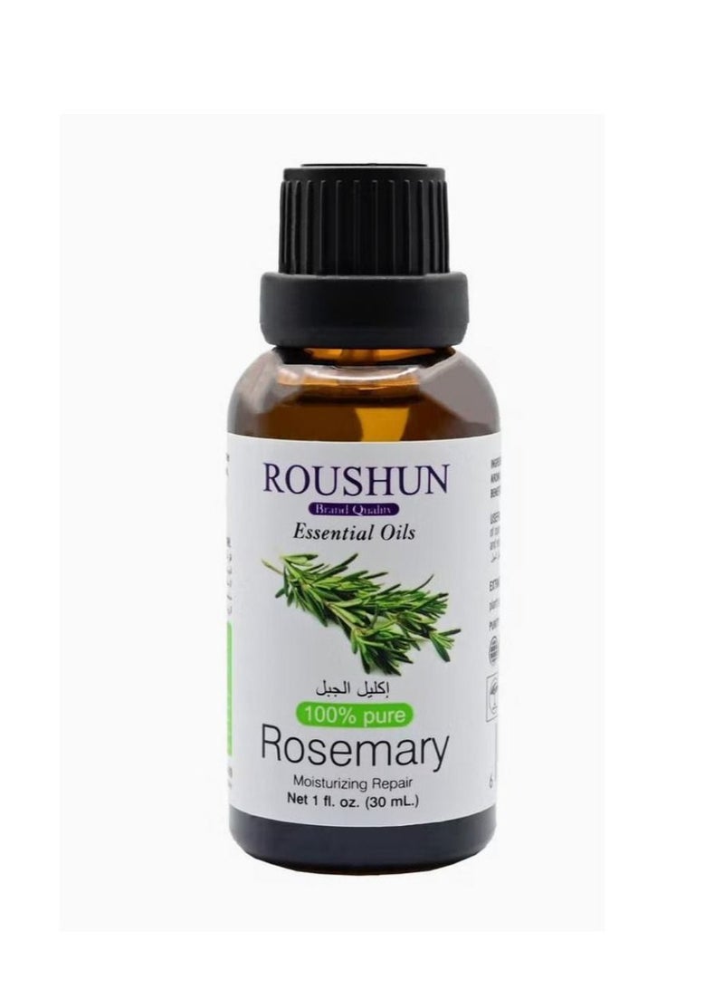 ROUSHUN 6 Piece Set Pure Rosemary Essential Oil Clear 30ml - Image 2