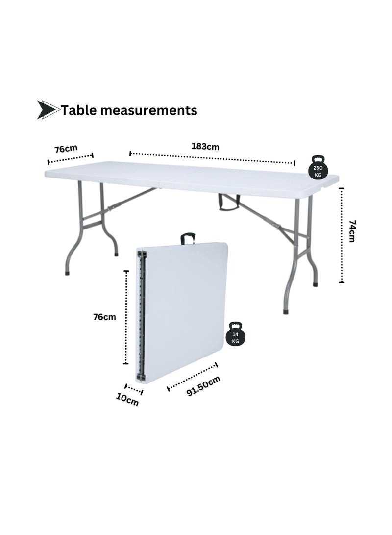 SunBoat Commerce Portable folding table with a length of 183 cm - Image 4