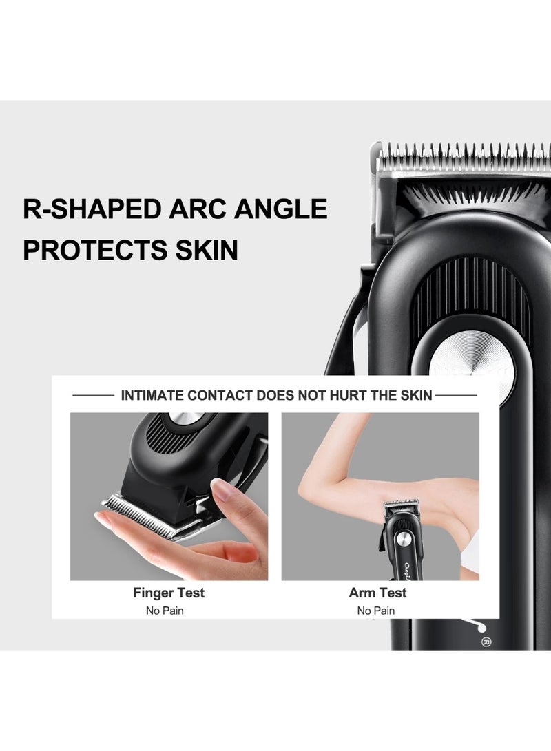 CkeyiN Cordless Hair Clipper Rechargeable IPX7 Waterproof USB Electric Hair Trimmer Strong Power Barber Shaver Low Noise LED Display Hair Cutting Mesin Rambut for Men RD002 - Image 5