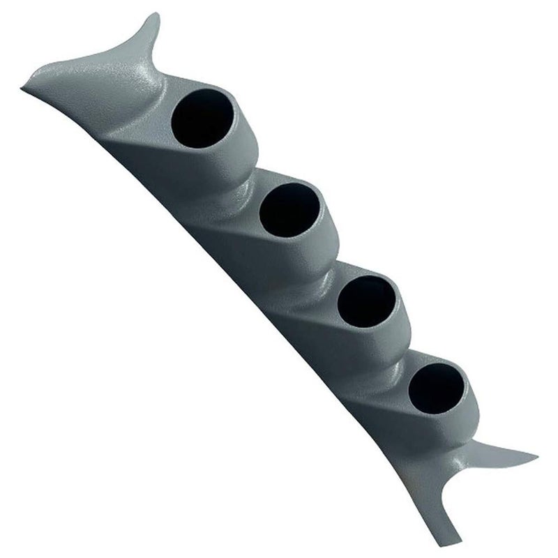 GlowShift Gray Quad Pillar Gauge Pod Compatible with Ford Super Duty F-250 F-350 Power Stroke 1999-2007 - Factory Color Matched - ABS Plastic - UV Protected - Mounts (4) 2-1/16" (52mm) Gauges - Image 5