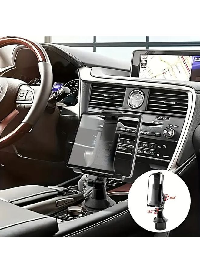 Black Heavy Duty Car Cup Holder Adjustable Mount for 4 13 Inch Tablets and Phones - Image 5
