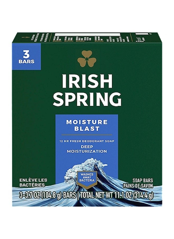 Irish Spring Moisture Blast Deodorant Soap 3 x 105g  - Image 1