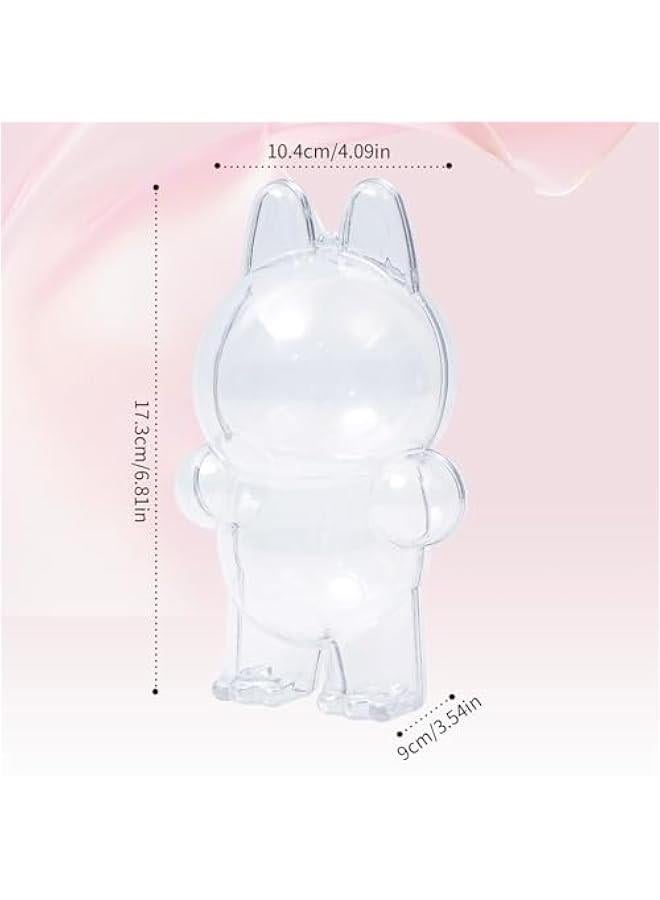 Protective Case for LABUBU, Clear Display Case with Keychain, (Doll Excluded, 1PCS Style A Standing)  - Image 2