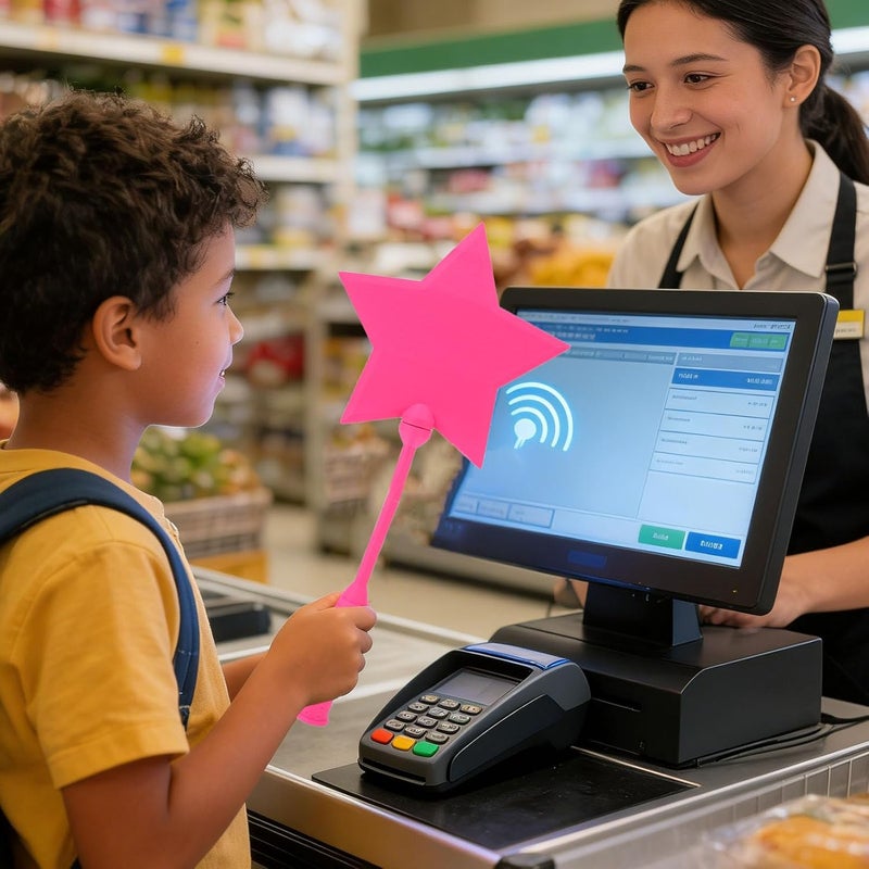 Credit Card,Wand 3D Printed PLA Star Contactless Payment Holder Pink Case for Xmas Birthday Gift - Image 3
