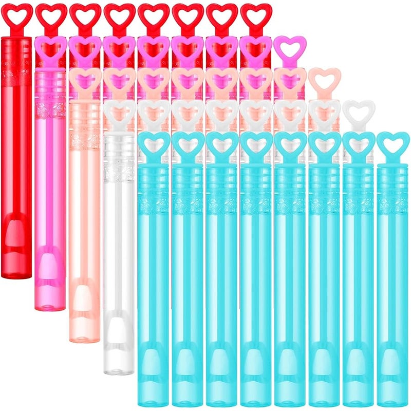 Gullora 40 Pack Mini Heart Bubbles for Kids, Assorted Colors Small Bubble Wands for Valentine's Day Party Favor for Kids, Wedding Send-Off, Guest Gifts, Birthday Photo Props, Goodie Bag Stuffers Outdoor Toys - Image 1