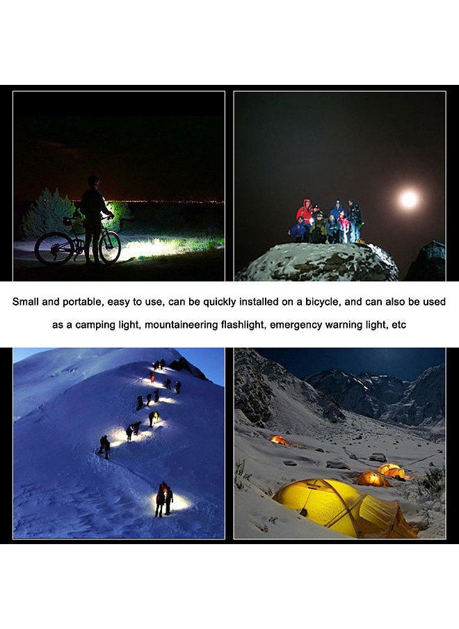 Y&D - Bike Light LED Bicycle Front Headlight USB Rechargeable Cycling Waterproof Warning Lamp Black - Image 1