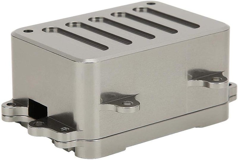 comfrt Receiver Box, 1:10 Scale Remoted Control Metal Receiver Box ESC Receiving Box RC Vehicle Accessories for SCX10 1/10 RC Crawler Kids Toy Car Rc Receiver Box - Image 2