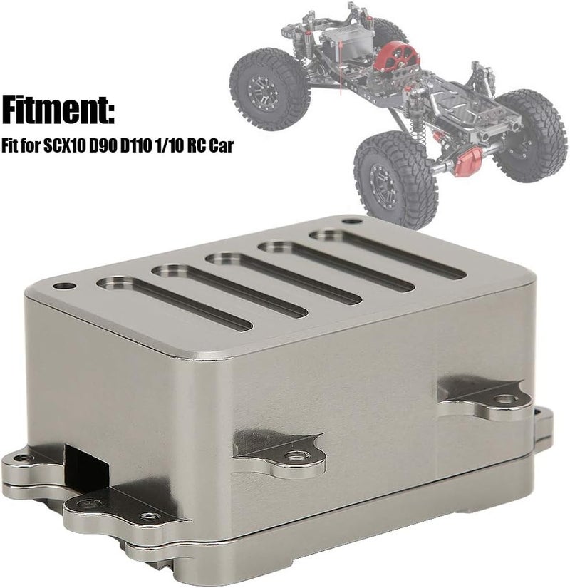 comfrt Receiver Box, 1:10 Scale Remoted Control Metal Receiver Box ESC Receiving Box RC Vehicle Accessories for SCX10 1/10 RC Crawler Kids Toy Car Rc Receiver Box - Image 5