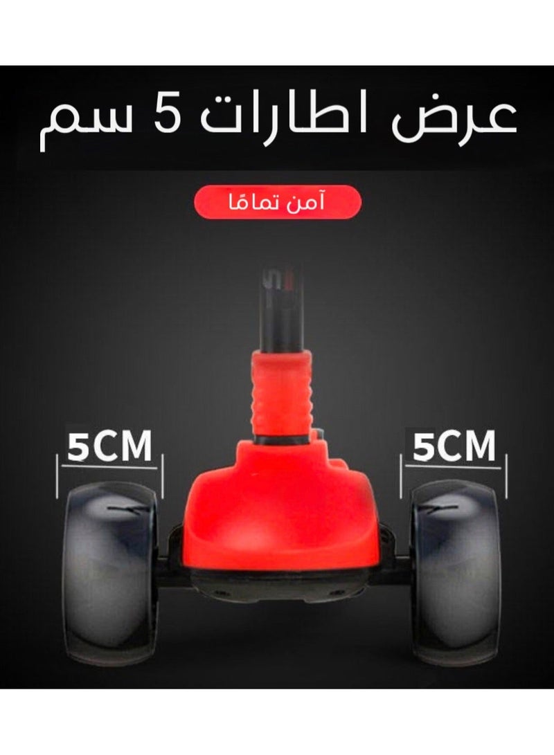 Scooter  Kids 3-Wheel Foldable Scooter with LED Light-Up Wheels – 3 Adjustable Height Levels, Wide Deck & Safe Rear Brake - Image 2